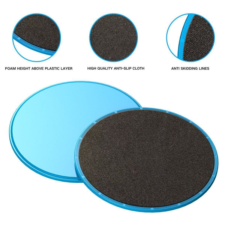1 Pair 17.8cm Fitness Exercise Core Training Abdominal Workout Gliding Discs Sliding Disc, Round Shape, Triangle Shape