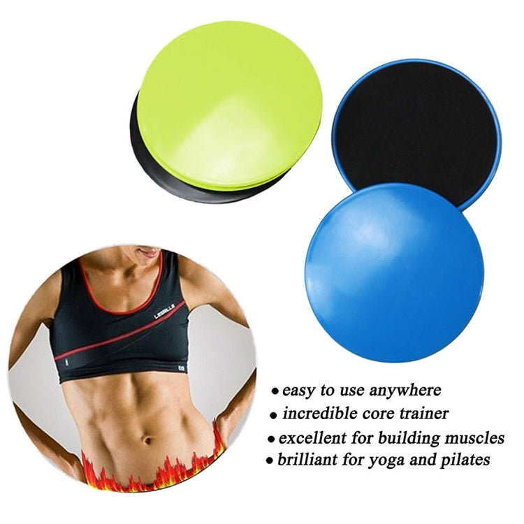 1 Pair 17.8cm Fitness Exercise Core Training Abdominal Workout Gliding Discs Sliding Disc, Round Shape, Triangle Shape