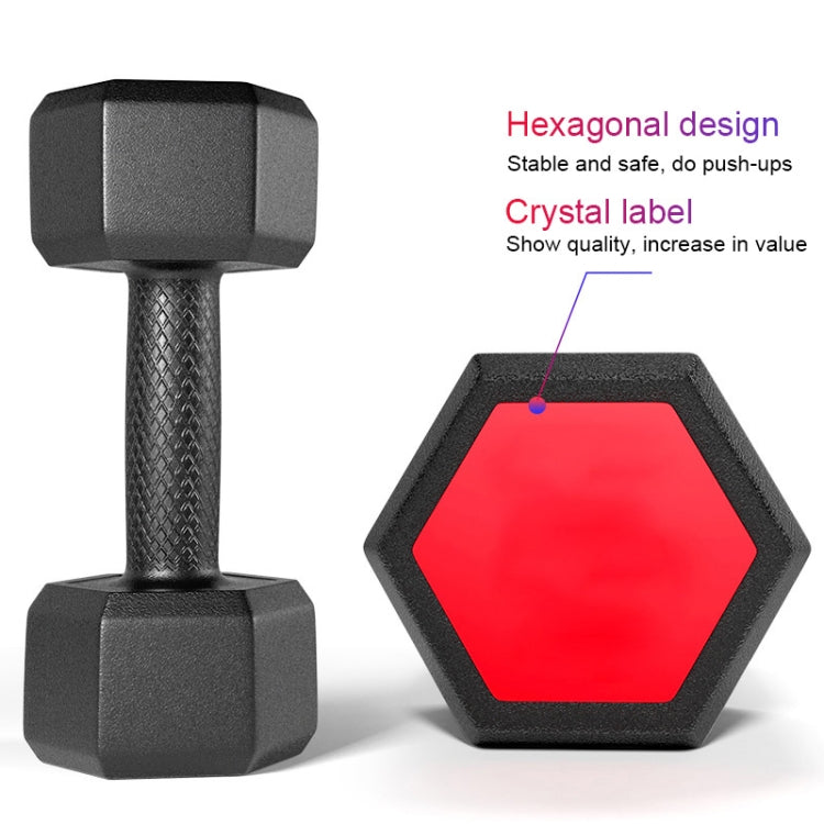 4kg A Pair Glue-Covered Hexagonal Dumbbell, 4kg