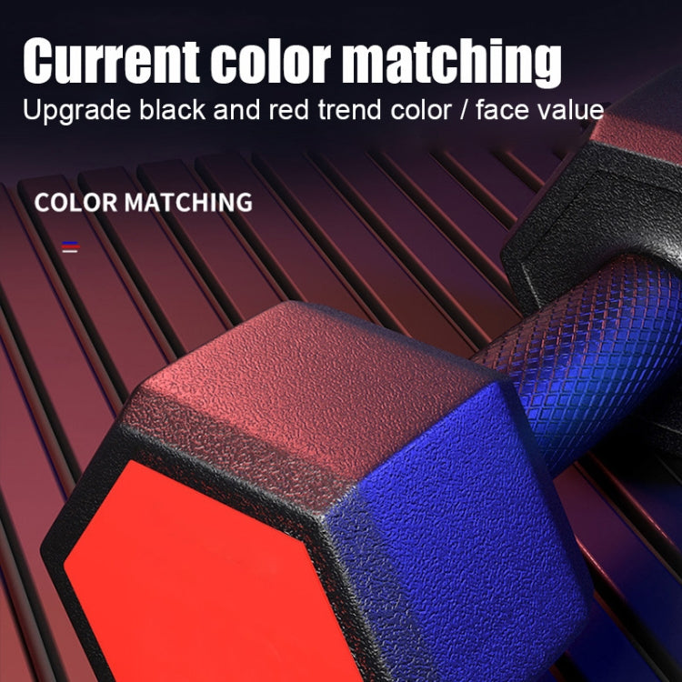 20KG A Pair Household Glue Fitness Hexagon Dumbbells, 20KG