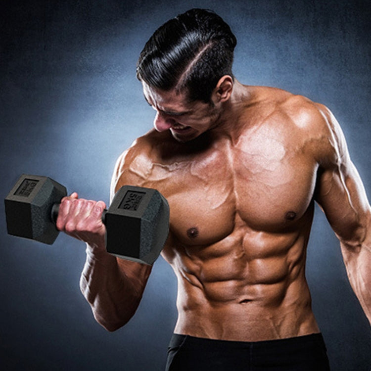 20KG A Pair Household Glue Fitness Hexagon Dumbbells, 20KG