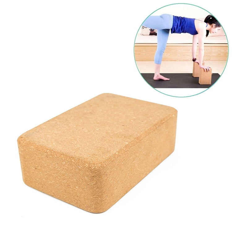 High-density Environmental Protection Fitness-assisted Yoga Cork Bricks, 22.5 x 15 x 7.5cm