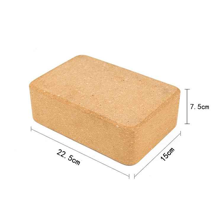 High-density Environmental Protection Fitness-assisted Yoga Cork Bricks, 22.5 x 15 x 7.5cm