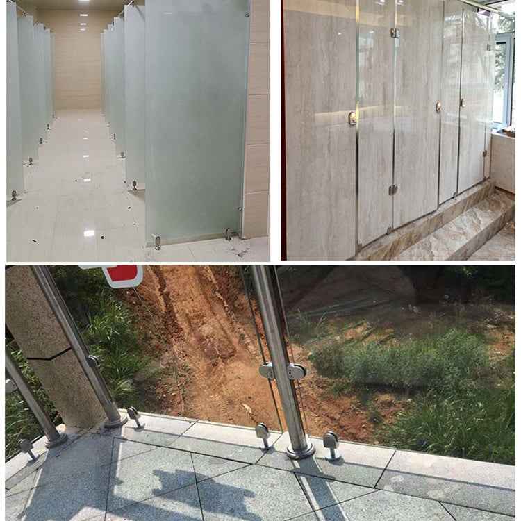 201 Stainless Steel Glass Fish Mouth Support Rod Fixing Clip with 14x80mm Rod, Specification: L