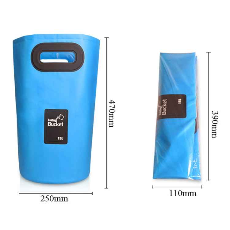 Outdoor Portable Folding Sink PVC Collapsible Bucket, Capacity: 15L