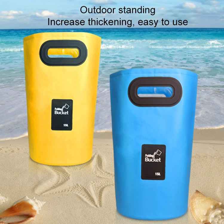 Outdoor Portable Folding Sink PVC Collapsible Bucket, Capacity: 15L