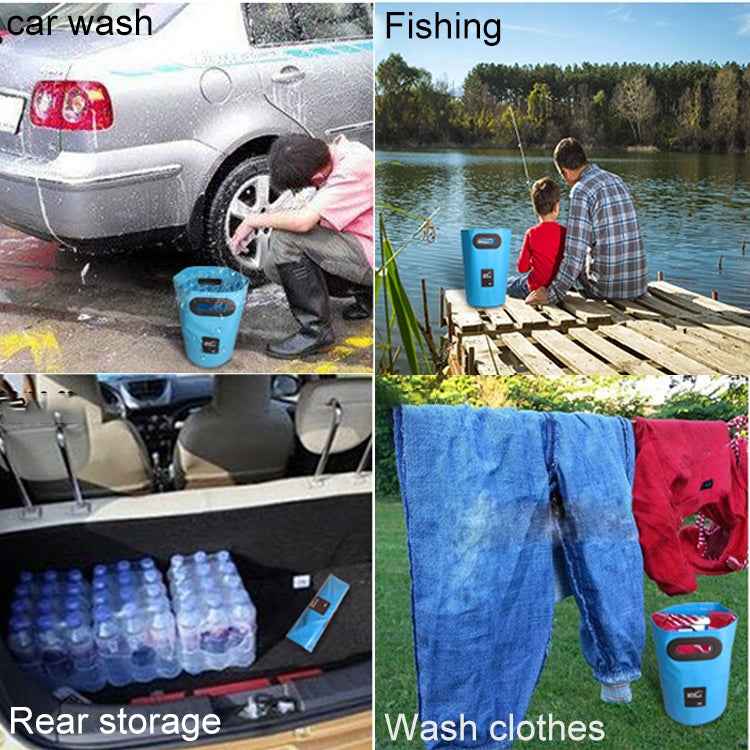 Outdoor Portable Folding Sink PVC Collapsible Bucket, Capacity: 15L