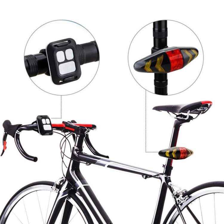 Bicycle Tail Light Intelligent Wireless Remote Control Turn Signal Warning Light