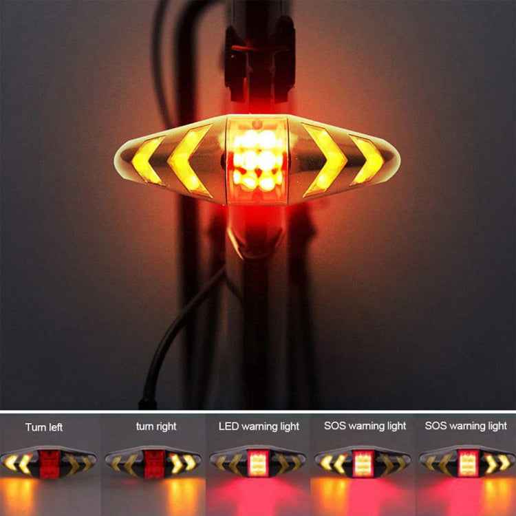 Bicycle Tail Light Intelligent Wireless Remote Control Turn Signal Warning Light