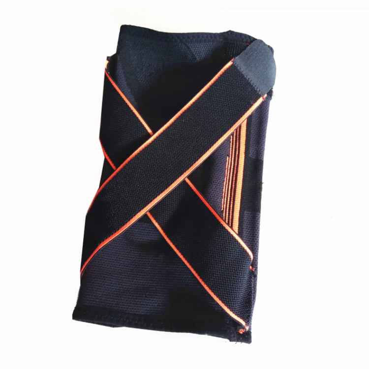 Sports High Elastic Shockproof Non-slip Silicone Knee Support Guards with Pressure Strip Size: L, L