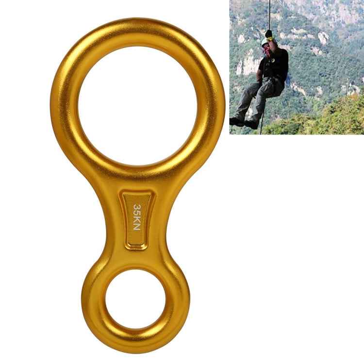 Climbing Rescue Figure 8 Descender Rappelling Gear Belay Device(Black)