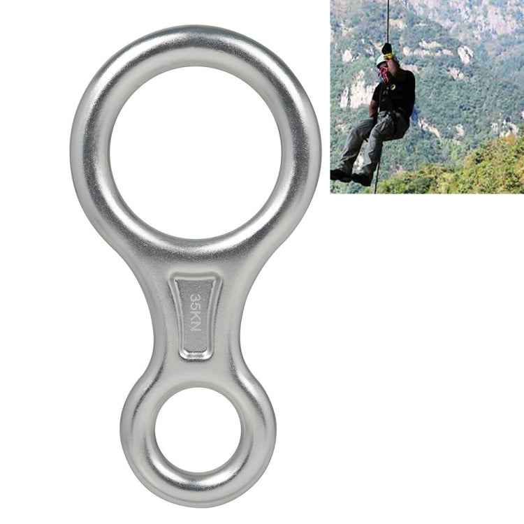 Climbing Rescue Figure 8 Descender Rappelling Gear Belay Device(Black)