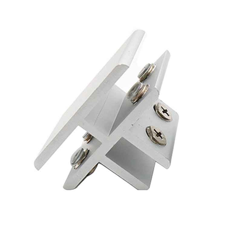 Aluminum Alloy Glass Combination Clamp Cabinet Partition Fixing Clip, T-type Cliped 10-12mm