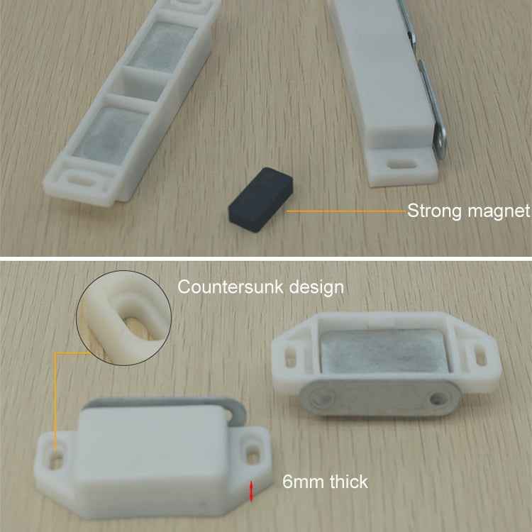 30 PCS Plastic Strong Magnetic Cupboard Door Suction Wardrobe Bookcase Home Accessories, Size: M