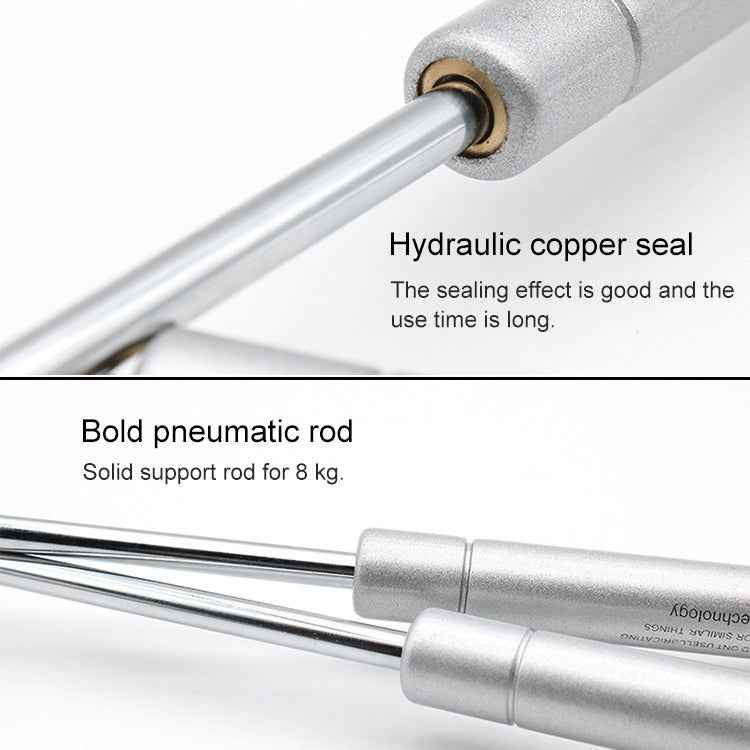 Rubber Head Cabinet Gas Holder Hydraulic Rod Buffer Telescopic Strut, 10 inch 80N (8kg)