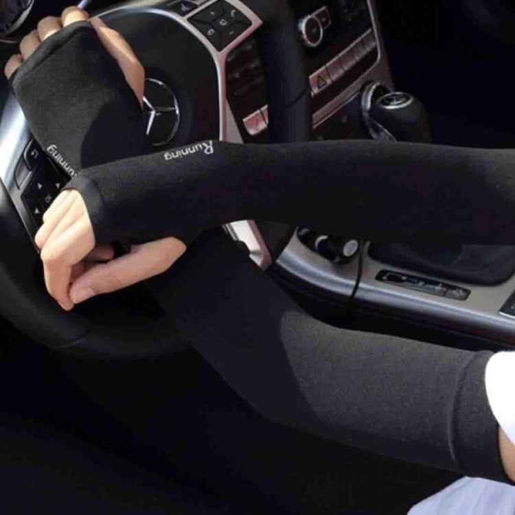 5 Boxes New Style Ice Silk Sleeves Fresh and Cool UV Protection Oversleeve, Open Fingers Style