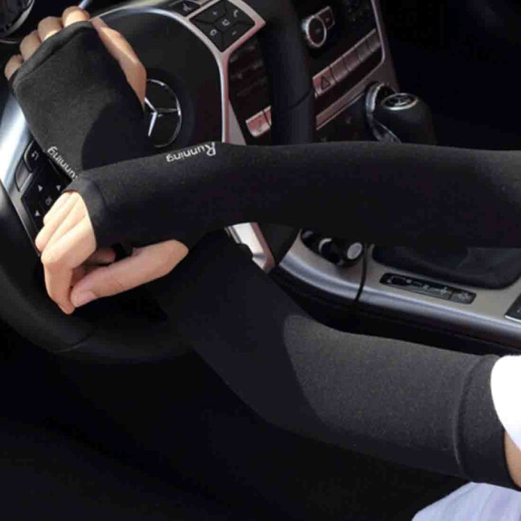 5 Boxes New Style Ice Silk Sleeves Fresh and Cool UV Protection Oversleeve, Open Fingers Style, Open Fingers Style