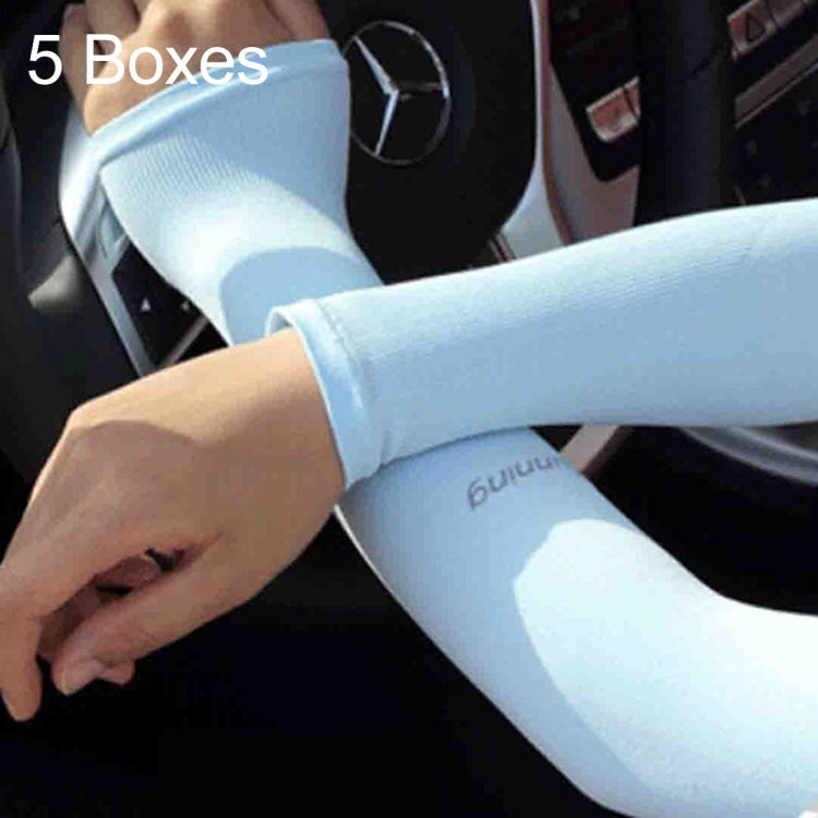 5 Boxes New Style Ice Silk Sleeves Fresh and Cool UV Protection Oversleeve, Ordinary Style, Ordinary Style