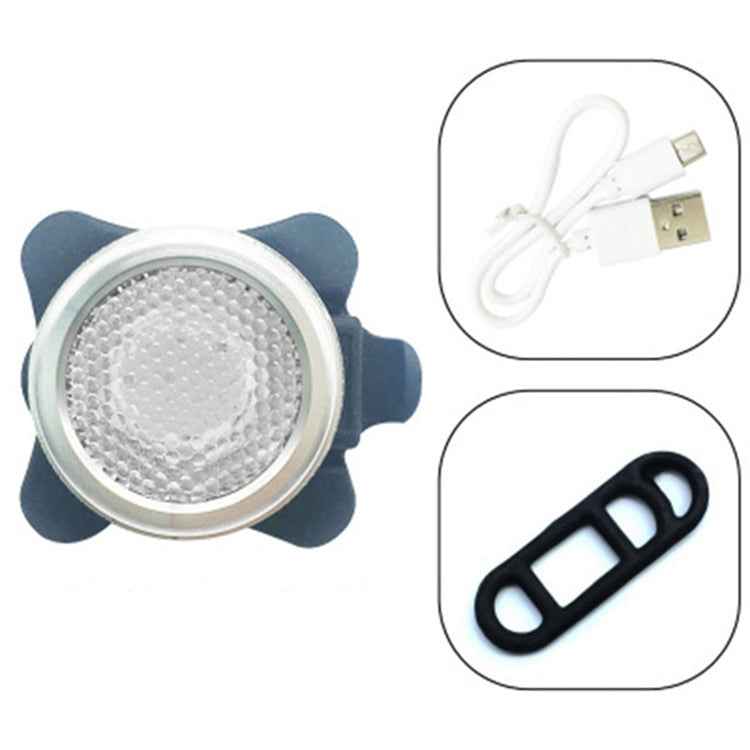 COB Lamp Bead 160LM USB Charging Four-speed Waterproof Bicycle Headlight / Taillight Set, Red Blue Light Dimming 650MA