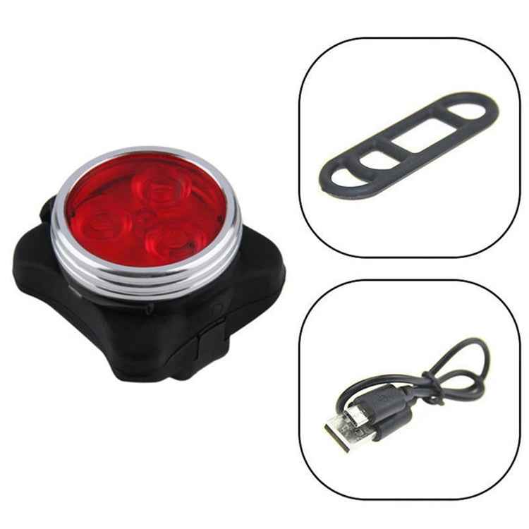 COB Lamp Bead 160LM USB Charging Four-speed Waterproof Bicycle Headlight / Taillight Set, Red Light 650MA