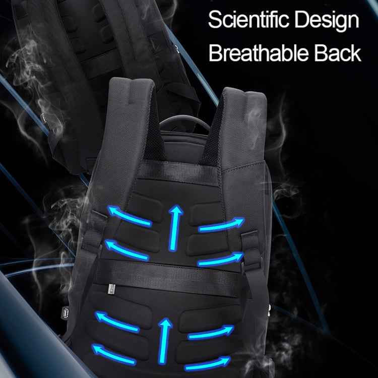 Bopai 751-006881 Business Anti-theft Waterproof Large Capacity Double Shoulder Bag,with USB Charging Port, Size: 30x14x44cm