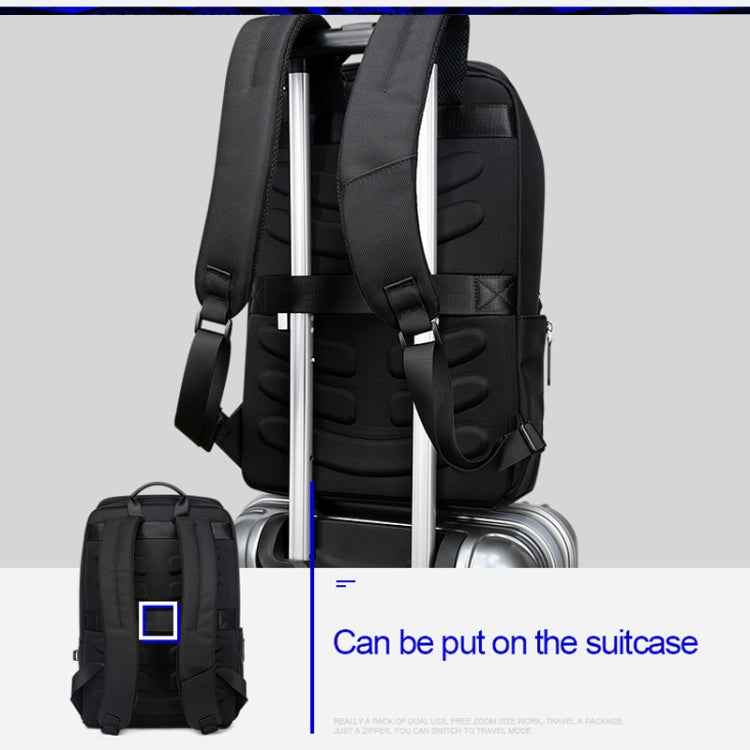 Bopai 751-006881 Business Anti-theft Waterproof Large Capacity Double Shoulder Bag,with USB Charging Port, Size: 30x14x44cm