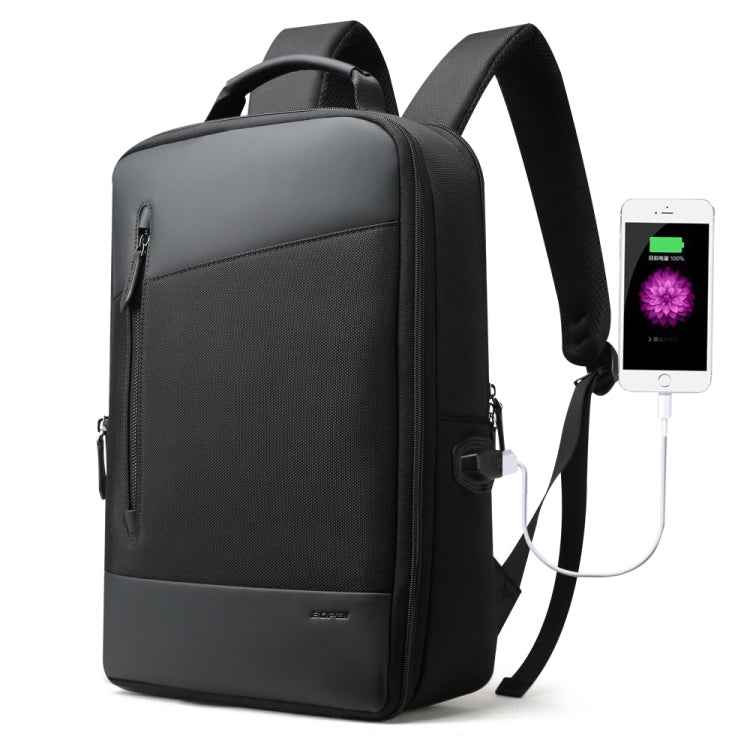 Bopai 851-009911 Business Anti-theft Waterproof Large Capacity Double Shoulder Bag,with USB Charging Port, Size: 30.5x13x45cm