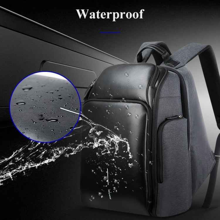 Bopai 851-010128 Business Anti-theft Waterproof Large Capacity Double Shoulder Bag,with USB Charging Port, Size: 34x19x43cm