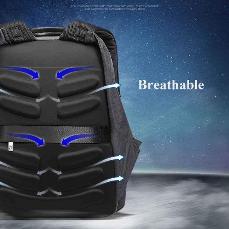 Bopai 851-010128 Business Anti-theft Waterproof Large Capacity Double Shoulder Bag,with USB Charging Port, Size: 34x19x43cm