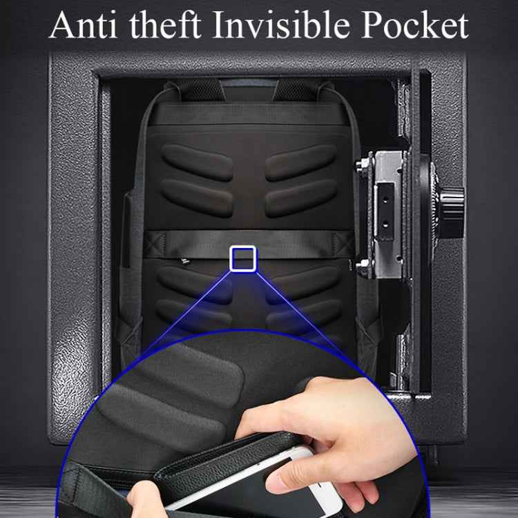 Bopai 851-014318 Fashion Outdoor Breathable Waterproof Anti-theft Three-layer Large Capacity Double Shoulder Bag,with USB Charging Port, Size: 31x17x44cm