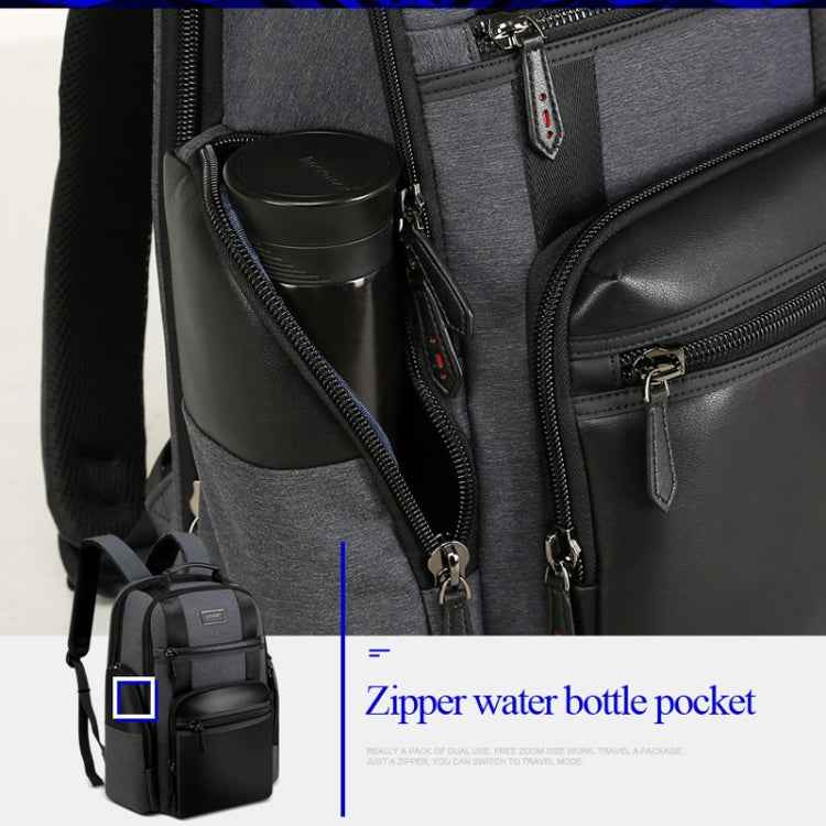 Bopai 851-014318 Fashion Outdoor Breathable Waterproof Anti-theft Three-layer Large Capacity Double Shoulder Bag,with USB Charging Port, Size: 31x17x44cm