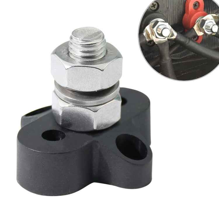 Single Heavy-Duty Terminal Studs Black M10 Bus Bar for Car / RV / Boat