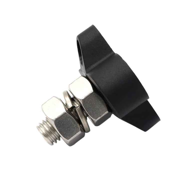 Single Heavy-Duty Terminal Studs Black M10 Bus Bar for Car / RV / Boat