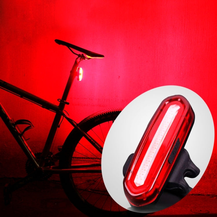 AQY-096 IPX4 Detachable USB Rechargeable Single Color LED Bike Taillight, White, (Red