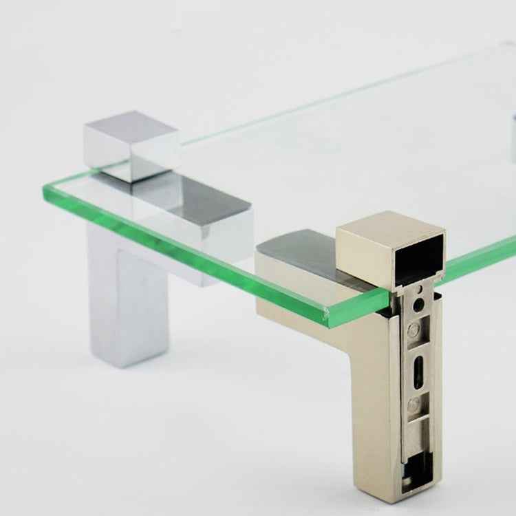 3-24mm F Type Glossy Polished Zinc Alloy Fixed Clip Glass Wood Layer Board Bracket