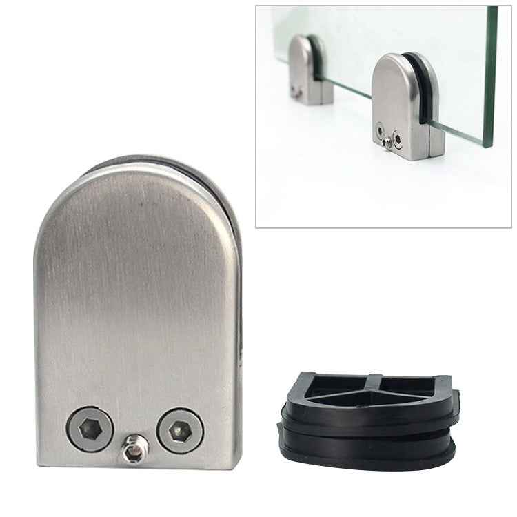 15-20mm Flat Bottom Matte Polished 304 Stainless Steel Fixed Clip Railing Glass Wood Layer Board Clamp Bracket