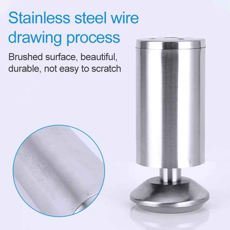 Stainless Steel Wire Drawing Thickened Column Sofa Furniture Cabinet Foot, Height: 80mm