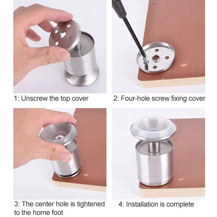 Stainless Steel Wire Drawing Thickened Column Sofa Furniture Cabinet Foot, Height: 150mm