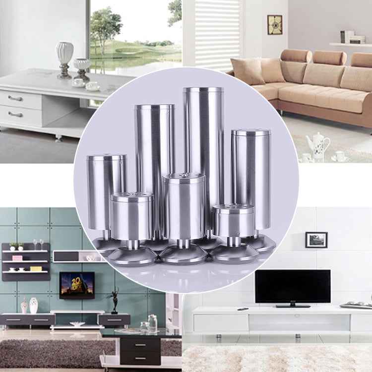 Stainless Steel Wire Drawing Thickened Column Sofa Furniture Cabinet Foot, Height: 150mm