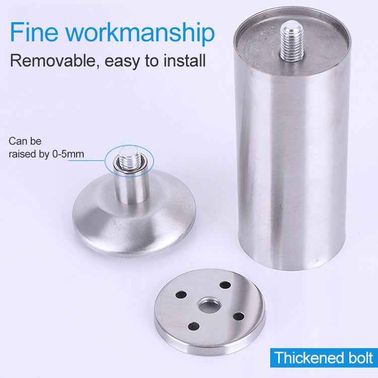 Stainless Steel Wire Drawing Thickened Column Sofa Furniture Cabinet Foot, Height: 400mm