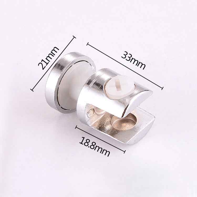 10 PCS Zinc Alloy Bright Fixed Bracket Connection 8mm Cylindrical Glass Fixing Clamp with Base