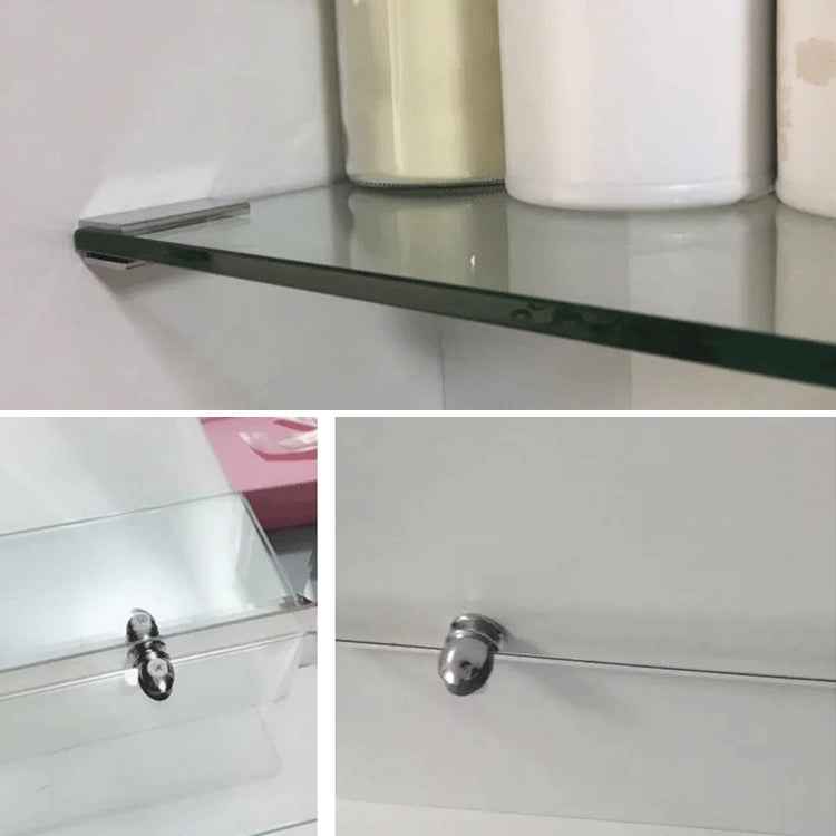 10 PCS Zinc Alloy Bright Fixed Bracket Connection 8mm Cylindrical Glass Fixing Clamp with Base