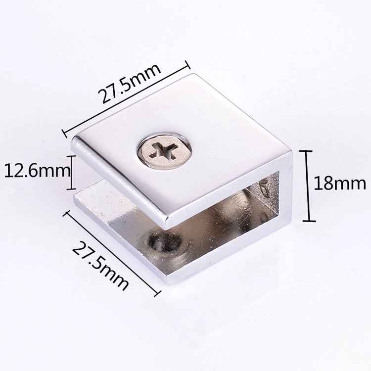 Zinc Alloy Bright Fixed Bracket Connection Square Glass Fixing Clamp, Size: L