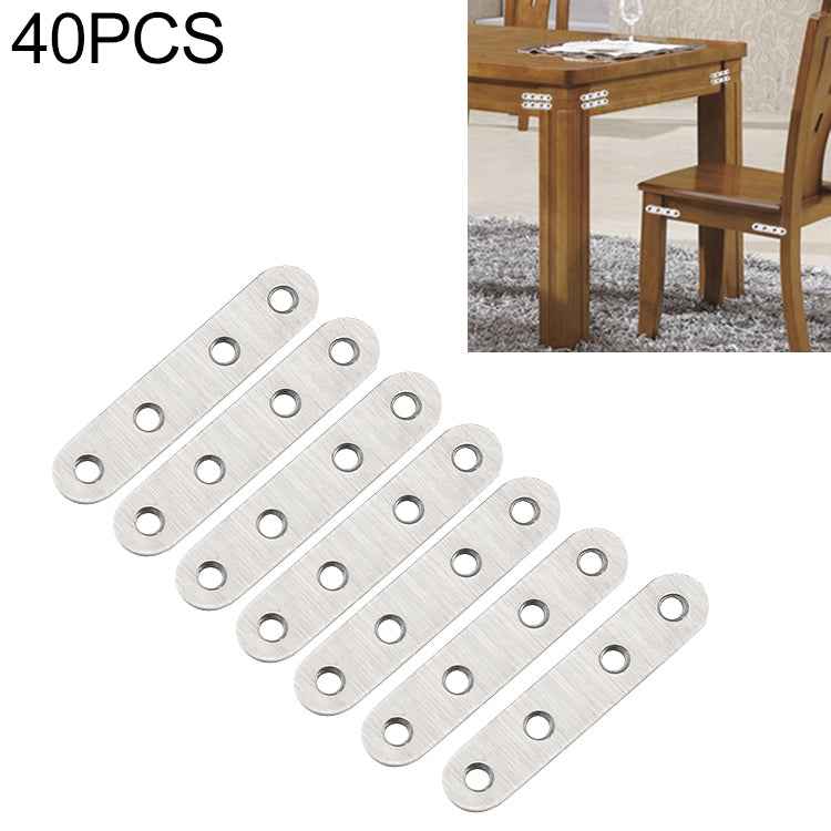 40 PCS Stainless Steel Connection Code Straight Connecting Piece, Number: 4