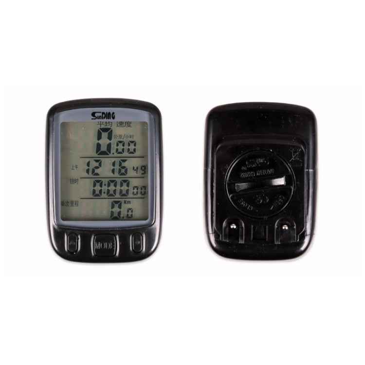 SUNDING 563A Bike Bicycle Waterproof Wired LCD Screen Luminous Mileage Speedometer Odometer, English Version
