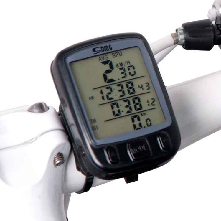 SUNDING 563C Bike Bicycle Waterproof Wireless LCD Screen Luminous Mileage Speedometer Odometer, English Version