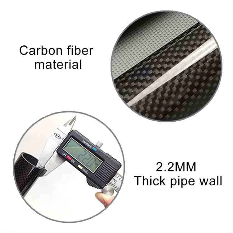 TOSEEK 3K Carbon Fiber Mountain Bike Road Bike Bicycle Seat Tube Seatpost Seat Fitting Seat Pole Bicycle Fittings, Size: 27.2x400mm