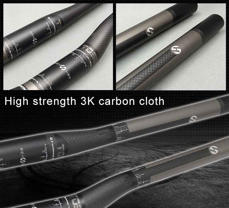 TOSEEK Full Carbon Fiber Road Bike Bent Handlebar, Size: 640mm (Matte)