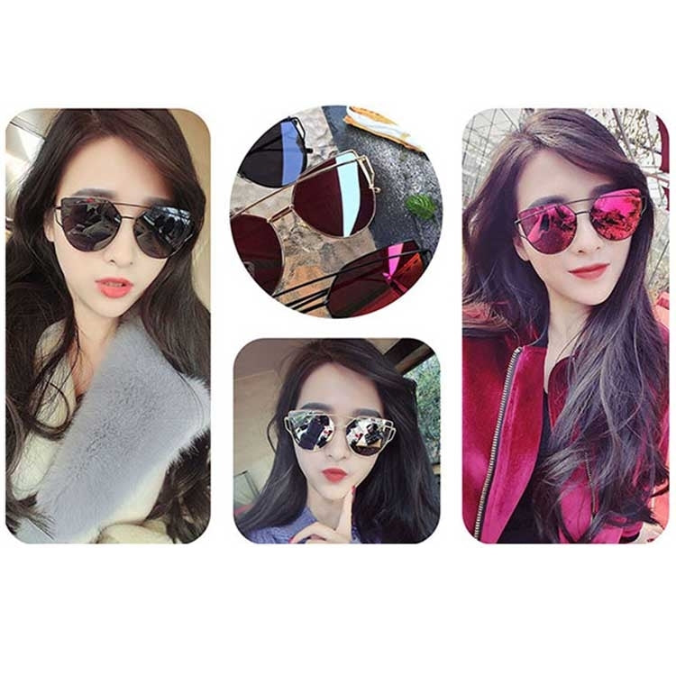 Unisex Fashion Color Film UV400 Reflective Sunglasses, OG7310A, OG7310B, OG7310C, OG7310D, OG7310E, OG7310F, OG7310G