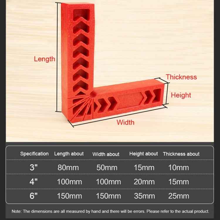 6 Inch Plastic 90 Degree Woodworking Auxiliary Positioner Square Ruler Fixing Tool
